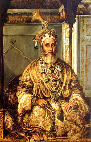 Coronation portrait of Bahadur Shah Zafar, 1837