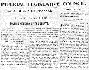 A Newspaper Report of the debate in the Imperial Legislative Council on Rowlatt